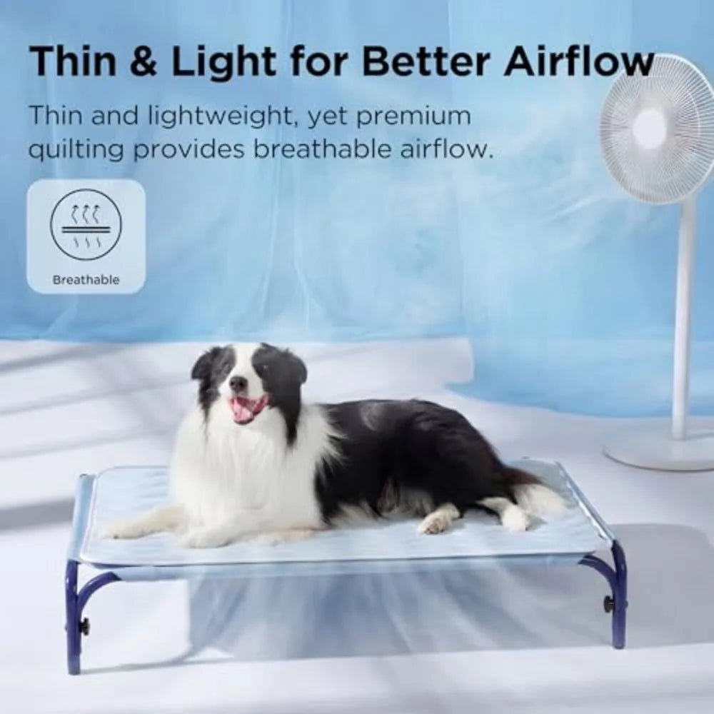 Bedsure Cooling Mat for Medium to Extra Large Dogs Washable Breathable QMax Greater than 0.4 Cool Fiber Mat for Pet Comfort