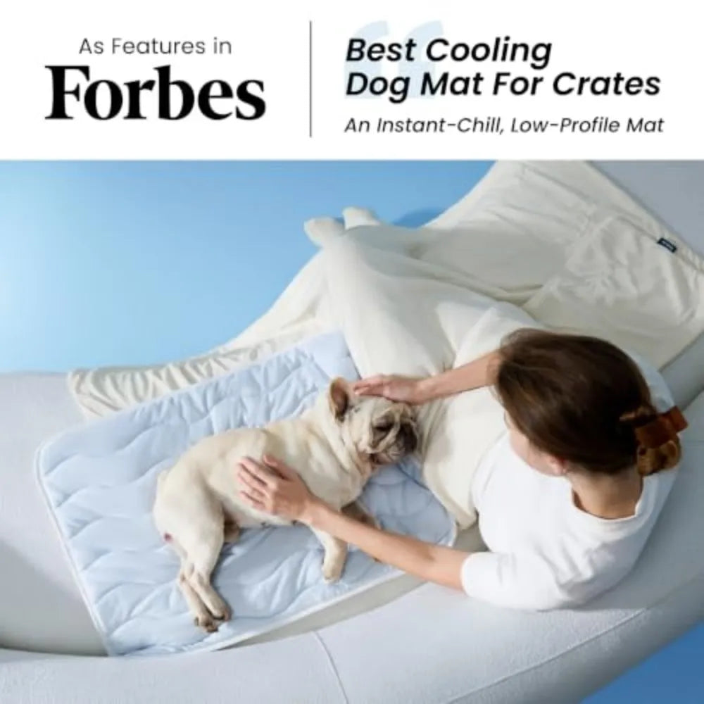 Bedsure Cooling Mat for Medium to Extra Large Dogs Washable Breathable QMax Greater than 0.4 Cool Fiber Mat for Pet Comfort