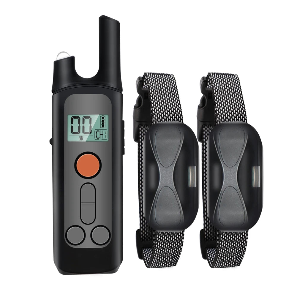 1000m Waterproof Dog Training Collar Pet Remote Control Dog Collar With Shock Anti Barking Vibration Sound Electric Shocker