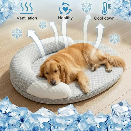 Mat for Dog Cooling Bed Summer Large Beds Cats Accessory Basket Dogs Fluffy Pet Supplies Big Small Baskets Sofa Pets Accessories