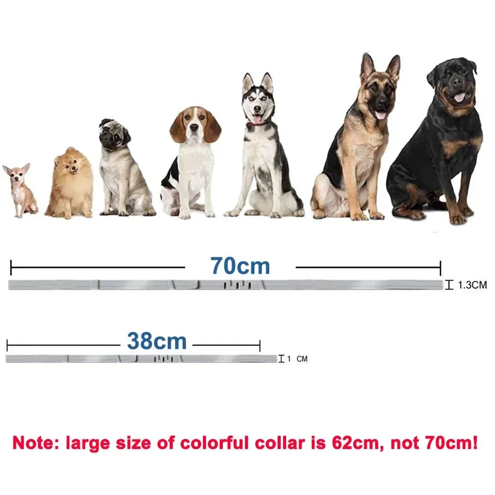 Dog Collars Rubber Pet Cat Neck Ring 38cm 70cm Retractable Pet Cat Puppy Collar Adjustable Dog Accessories Natural Pet Supplies