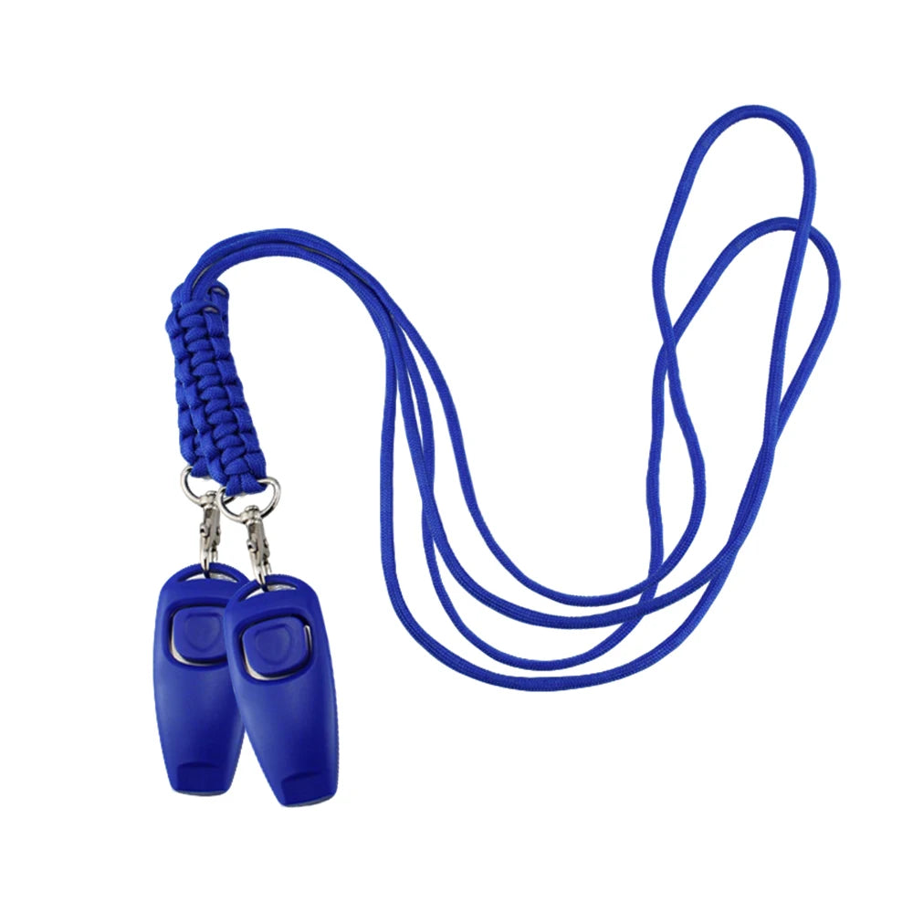 Pet Training Clicker with Wrist Strap - Dog Training Clickers Pet Obedience 2-in-1 Dogs Whistles for Dogs Daily Exercise