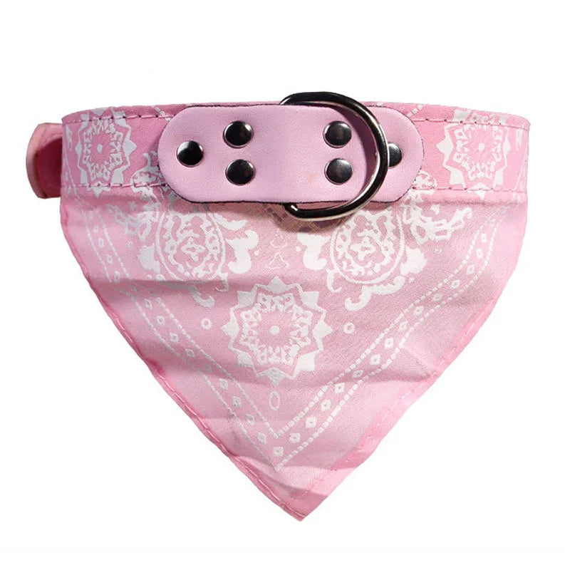 Pet Dog Collars with Print Scarf Cute Adjustable Small Dog Bandana Collar Neckerchief Puppy Pet Slobber Towel Cat Accessories