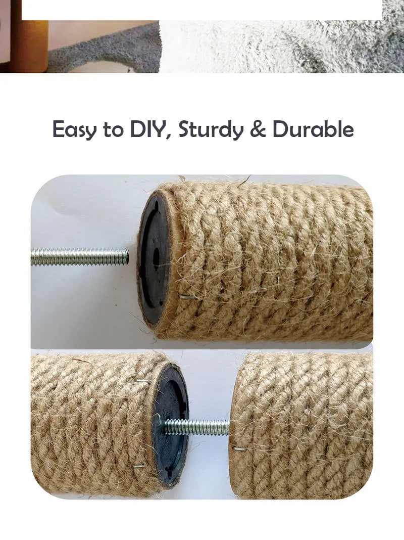 DIY Cat Climbing Tree Tower Accessoies Sisal Rope Pillar Pet Cat Toys Scratching Posts Hard Paper Tube Pillars With Sisal Rope