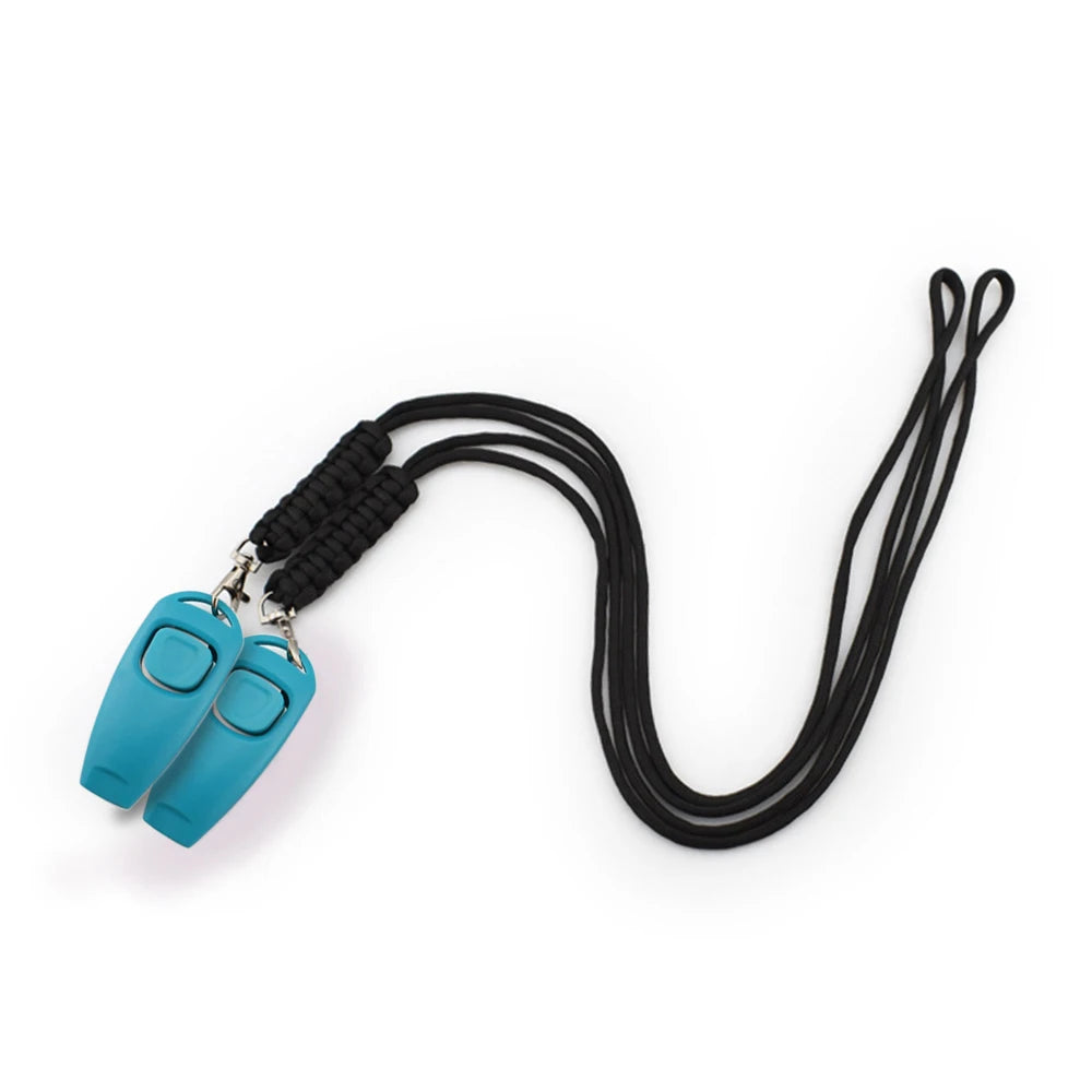 Pet Training Clicker with Wrist Strap - Dog Training Clickers Pet Obedience 2-in-1 Dogs Whistles for Dogs Daily Exercise