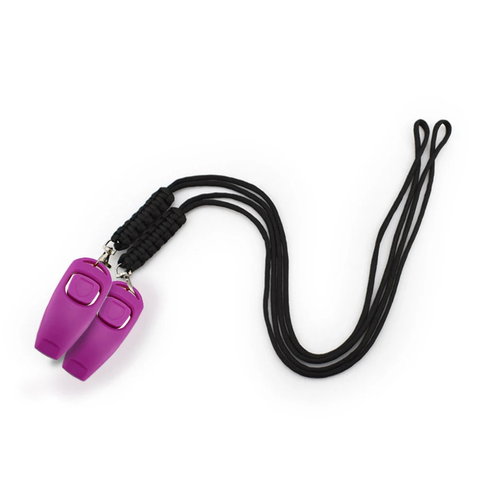 Pet Training Clicker with Wrist Strap - Dog Training Clickers Pet Obedience 2-in-1 Dogs Whistles for Dogs Daily Exercise