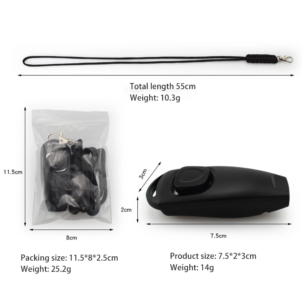 Pet Training Clicker with Wrist Strap - Dog Training Clickers Pet Obedience 2-in-1 Dogs Whistles for Dogs Daily Exercise