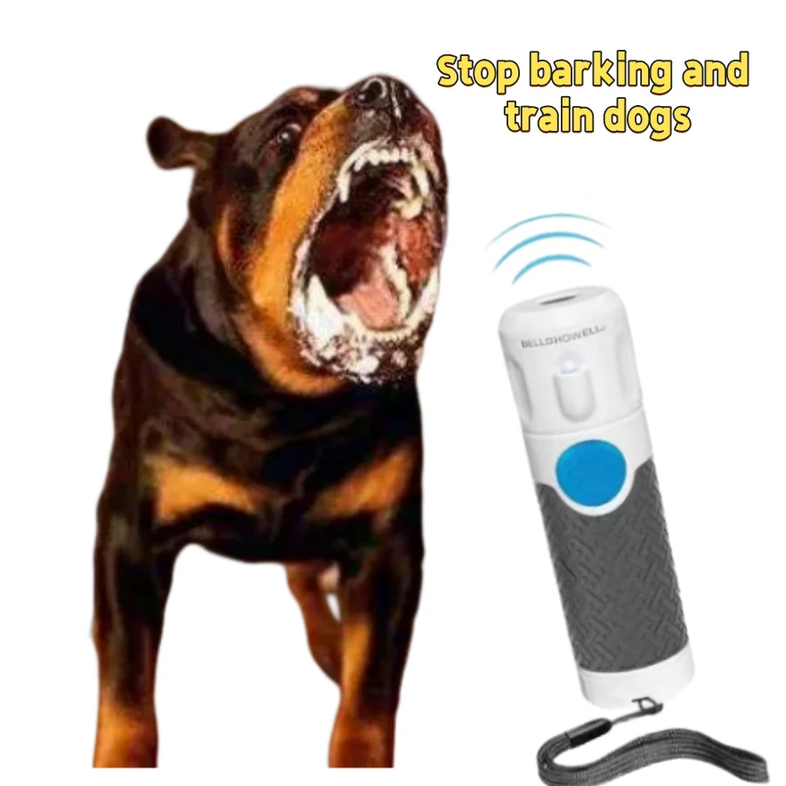 Portable Ultrasonic Dog Training Device With Anti-Bark and Dog Repellent Functions Equipped With UV Lamps For Pet Training