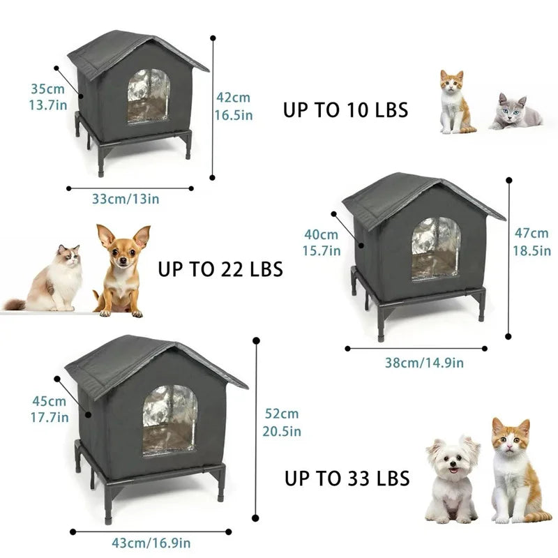 Stray Cat dog House Waterproof Outdoor Winter Warm Pet Cave Sleeping Beds Home Foldable Washable for Small Dog Puppy Supplies