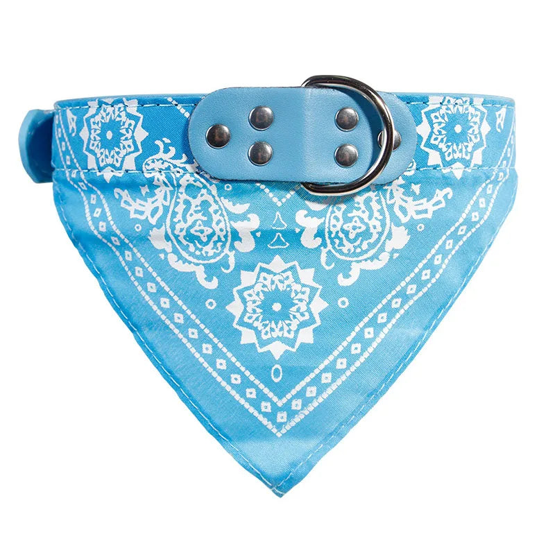 Pet Dog Collars with Print Scarf Cute Adjustable Small Dog Bandana Collar Neckerchief Puppy Pet Slobber Towel Cat Accessories