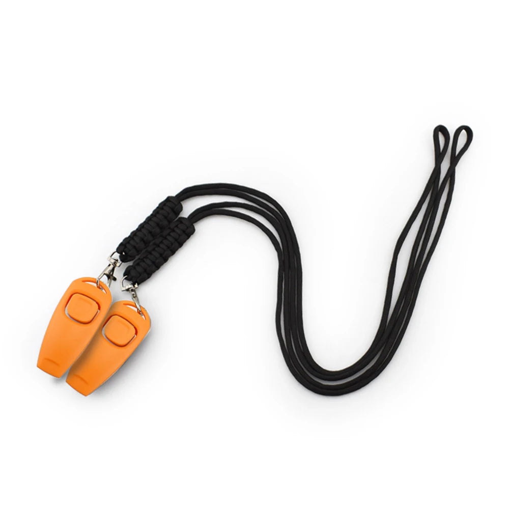 Pet Training Clicker with Wrist Strap - Dog Training Clickers Pet Obedience 2-in-1 Dogs Whistles for Dogs Daily Exercise