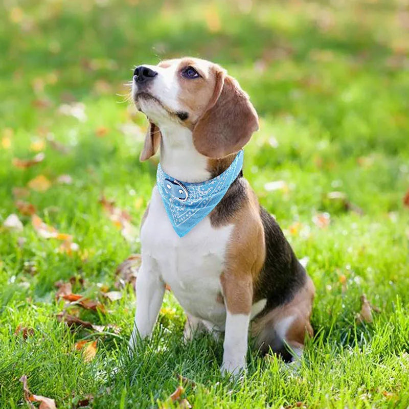 Pet Dog Collars with Print Scarf Cute Adjustable Small Dog Bandana Collar Neckerchief Puppy Pet Slobber Towel Cat Accessories