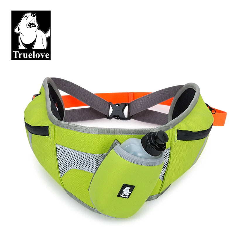 Truelove Pet Waist Leash Dog Walking Fanny Pack with Phone Holder Dog Poop Bag Pocket Dog Treat Pouch and Bottle Holder TLB2151