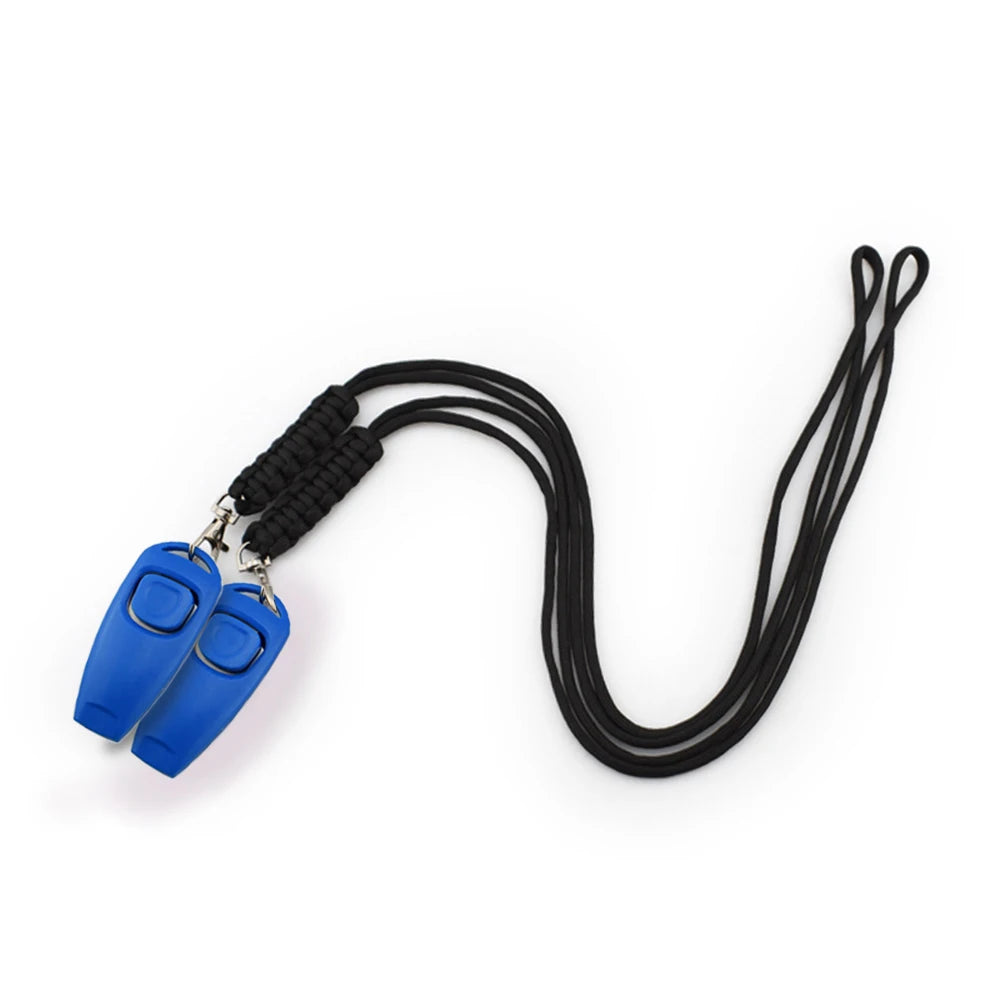 Pet Training Clicker with Wrist Strap - Dog Training Clickers Pet Obedience 2-in-1 Dogs Whistles for Dogs Daily Exercise