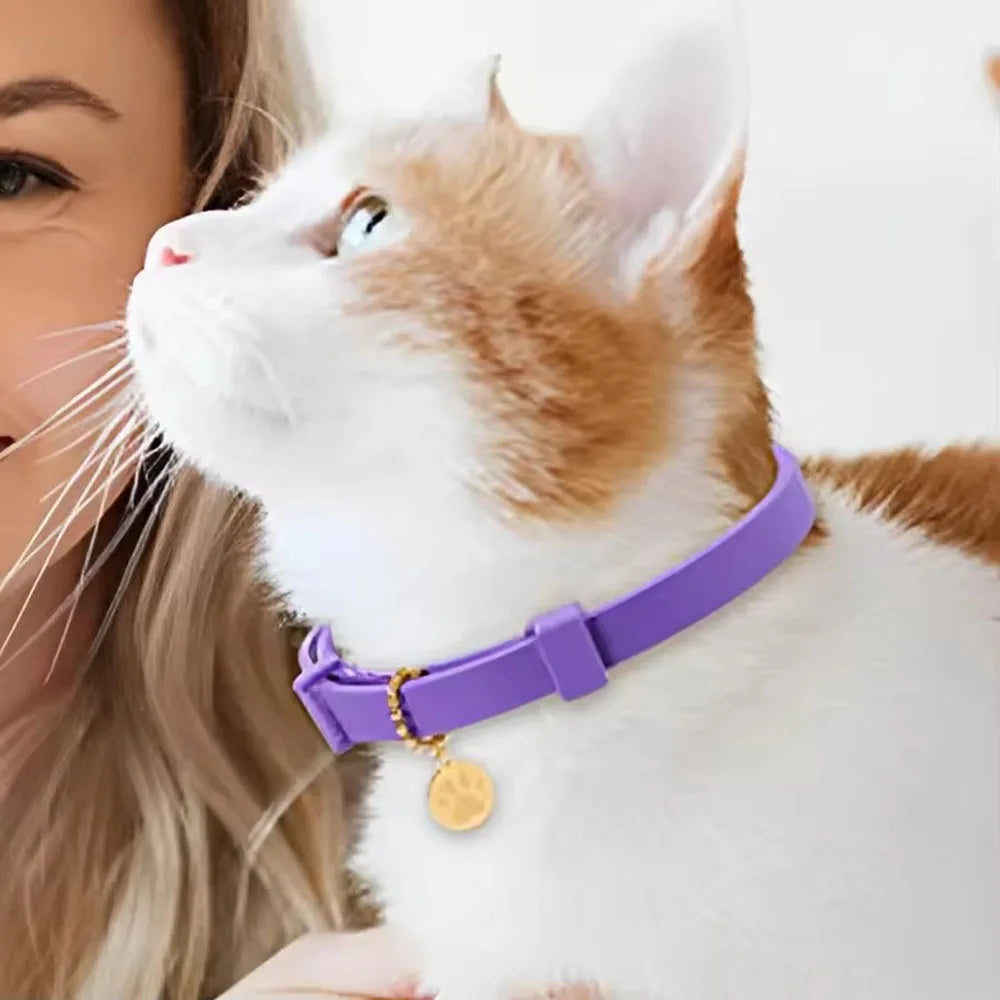 Dog Collars Rubber Pet Cat Neck Ring 38cm 70cm Retractable Pet Cat Puppy Collar Adjustable Dog Accessories Natural Pet Supplies