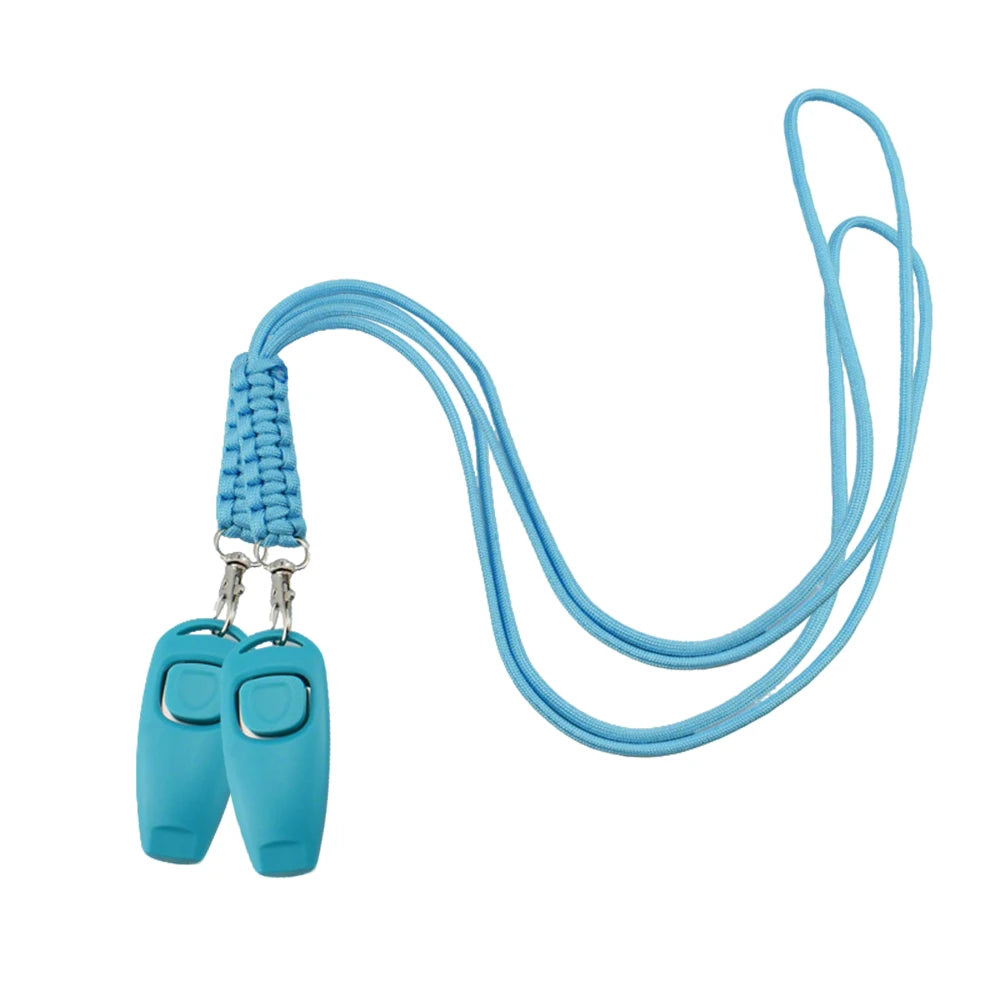 Pet Training Clicker with Wrist Strap - Dog Training Clickers Pet Obedience 2-in-1 Dogs Whistles for Dogs Daily Exercise
